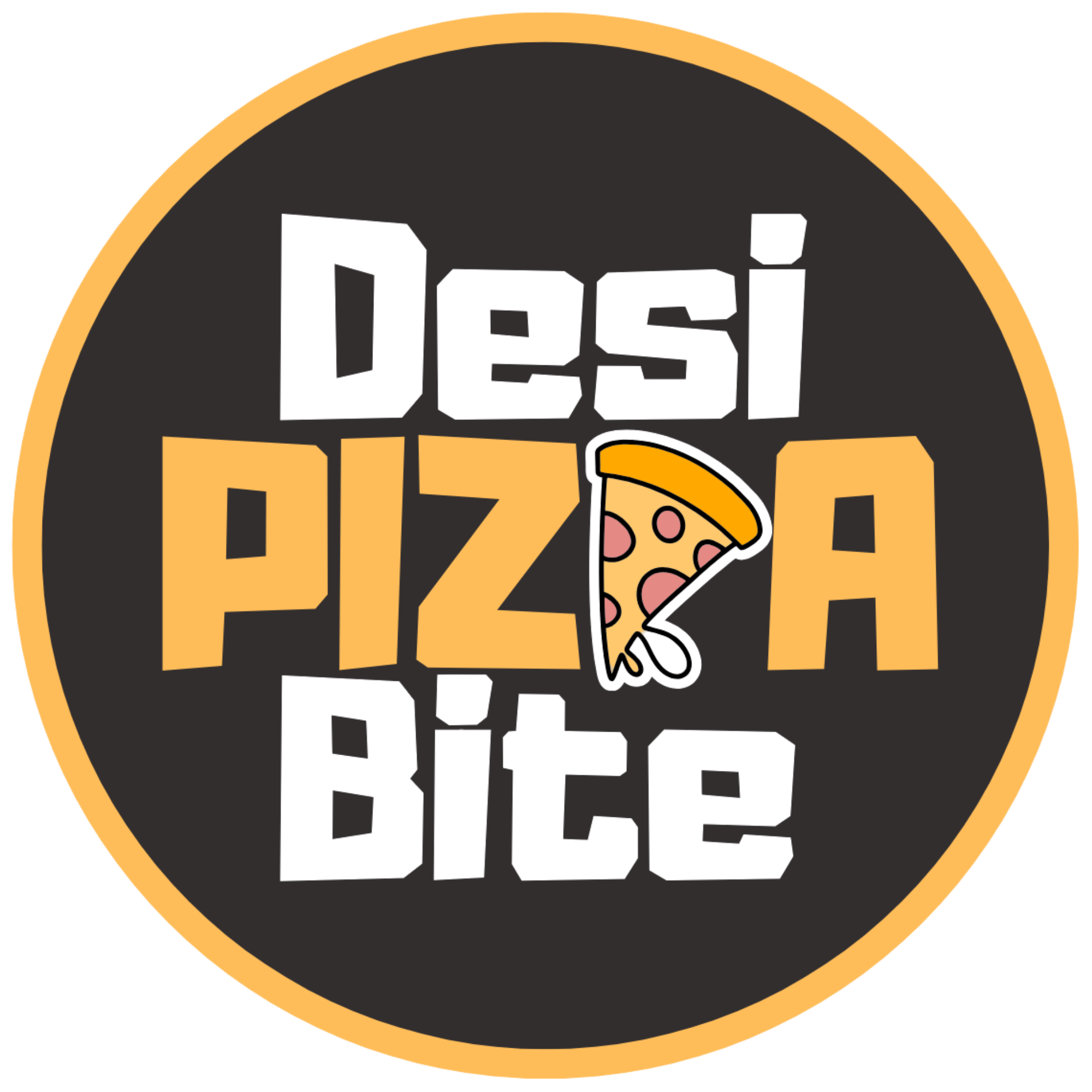 business logo of desi pizza bite